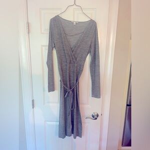 Banana Republic Heathered Gray Wrap Dress